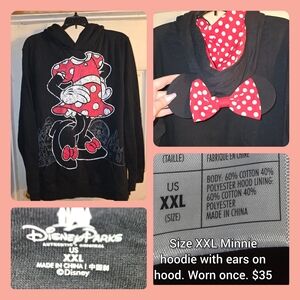 Disney Black and Red Minnie Mouse Hoodie